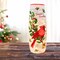 Stony Creek 11.75 In Vintage Postcard Large Vase Christmas Lighted Glass Accent , Electric Pre-Lit Christmas